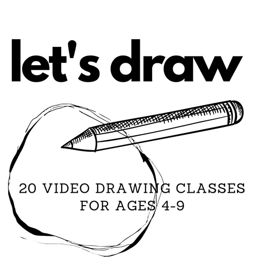 20 Drawing Class Bundle for Young Artists (ages 4-9)