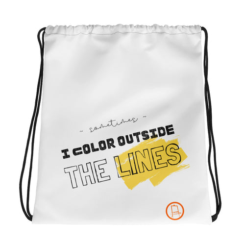 Color Outside the Lines Drawstring bag