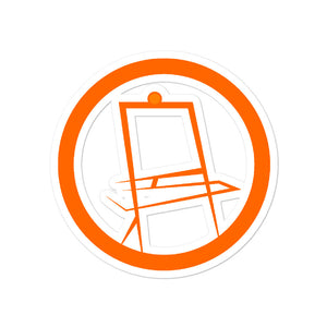 Orange Easel Logo sticker