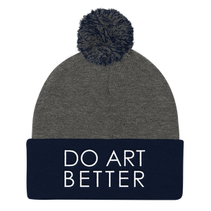 Do Art Better Embroidered Pom Pom Knit Cap