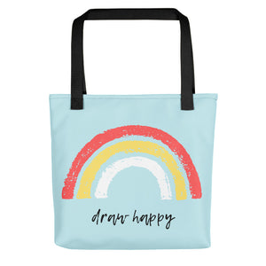 Draw Happy Chalk Rainbow Tote bag