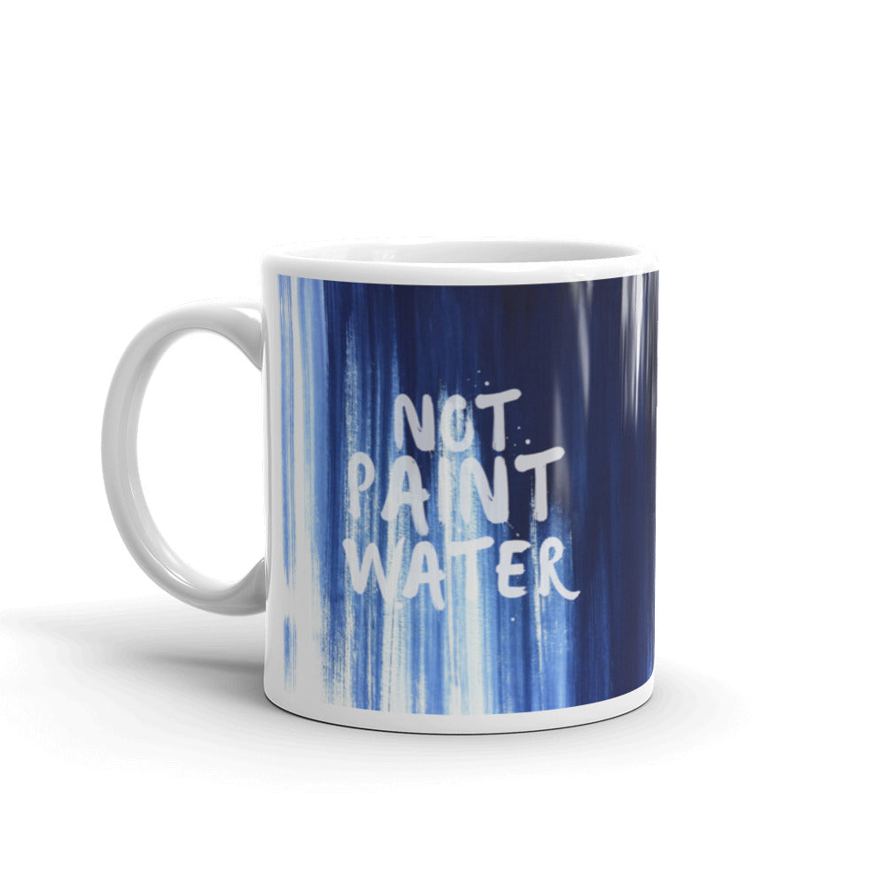 Not Paint Water Blue Dripping Paint Mug