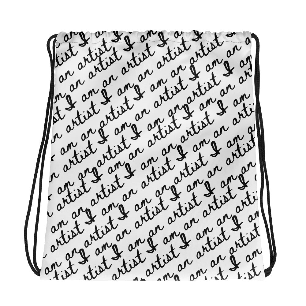 I am an Artist Drawstring bag