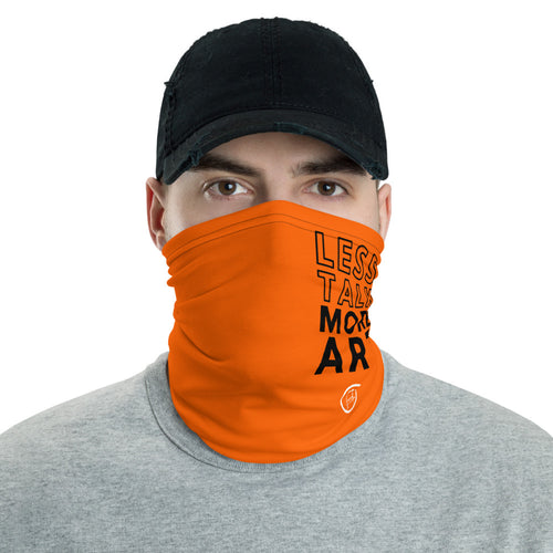 Less Talk More Art Face Covering (orange/black)