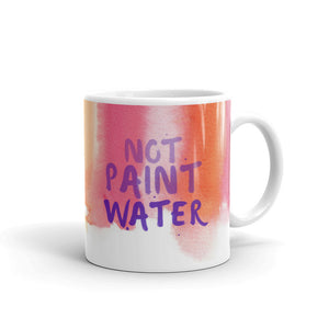 "Not Paint Water" Pink/Coral Watercolor - Mug