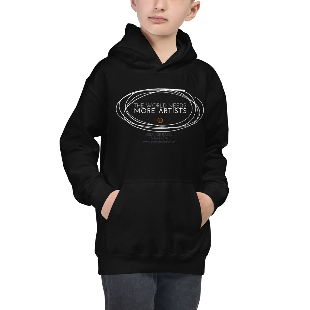 The World Needs More Artists Kids Hoodie