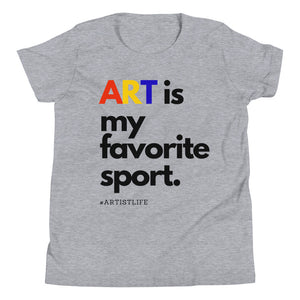 Art is My Favorite Sport - Youth Short Sleeve T-Shirt